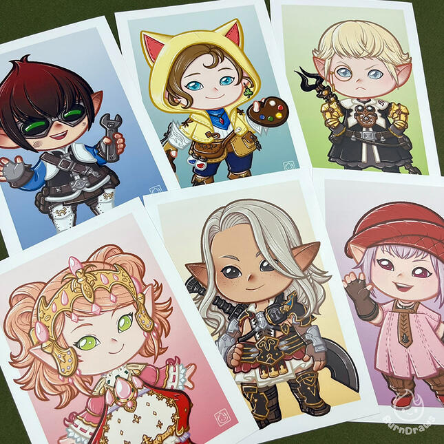 It's lala time! Fanart of some of my favorite lalafell NPCs from Final Fantasy XIV