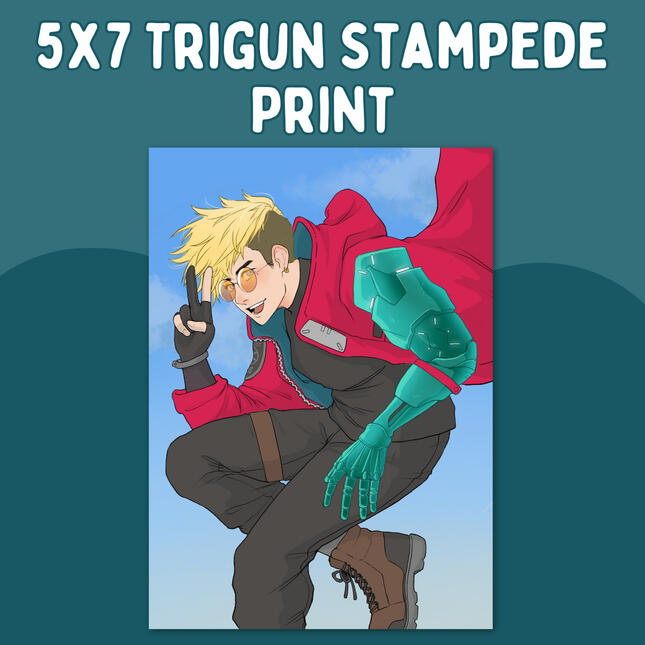 5x7 Print of Vash from Trigun: Stampede