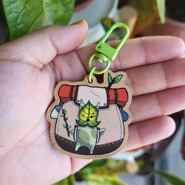 Backpack Korok Keychain | 2" Wooden Charm
