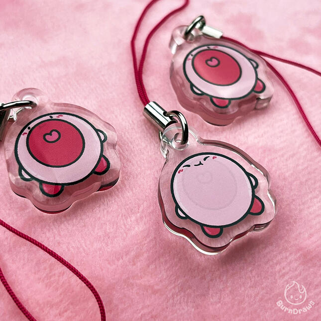 Kirby Mini Keychain | 1" Acrylic Phone Charm
